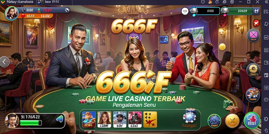 Tampilan gameplay Live Casino yang mengasyikkan di 666F.