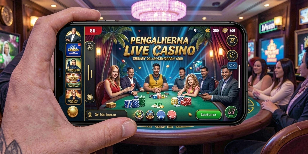 Tampilan utama game Live Casino 8II dengan dealer langsung.