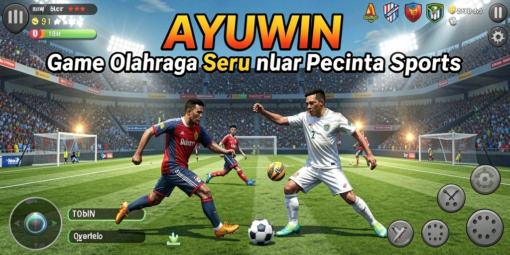 Screenshot AYUWIN menunjukkan gameplay olahraga yang menegangkan dan seru.