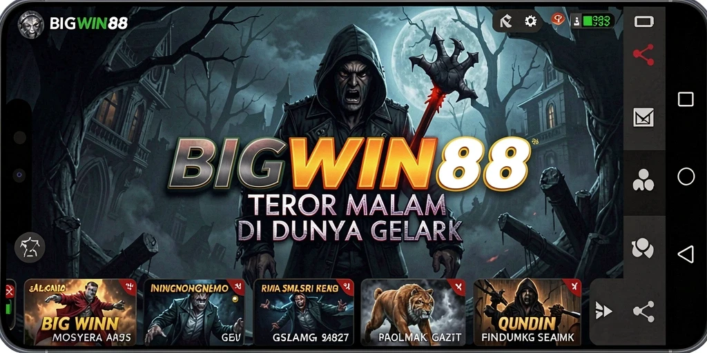 Screenshot menampilkan ketegangan gameplay BIGWIN88 dalam suasana Horror.