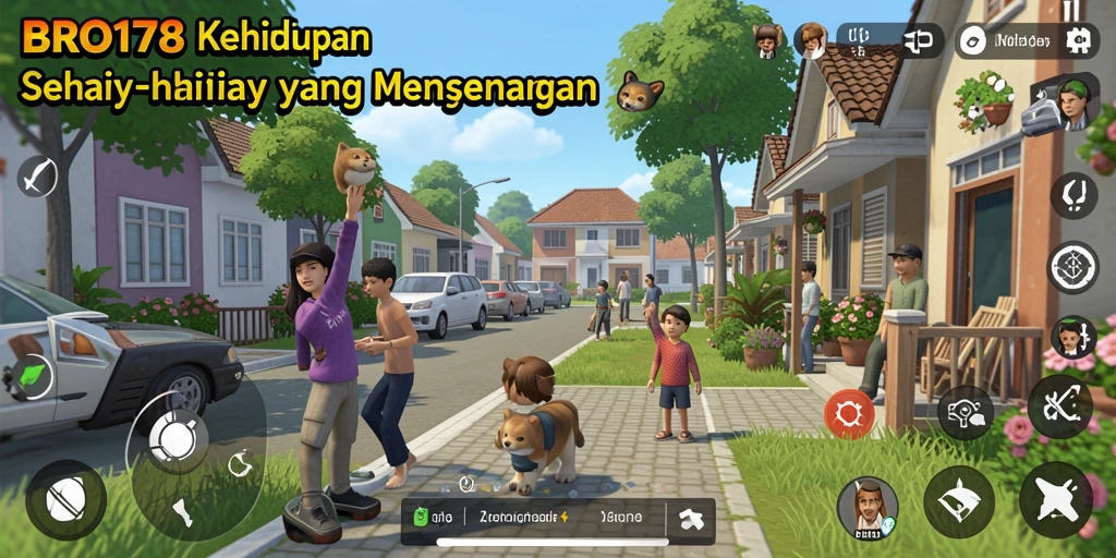 Tampilan gameplay BRO178 yang menawan dalam simulasi kehidupan sehari-hari.