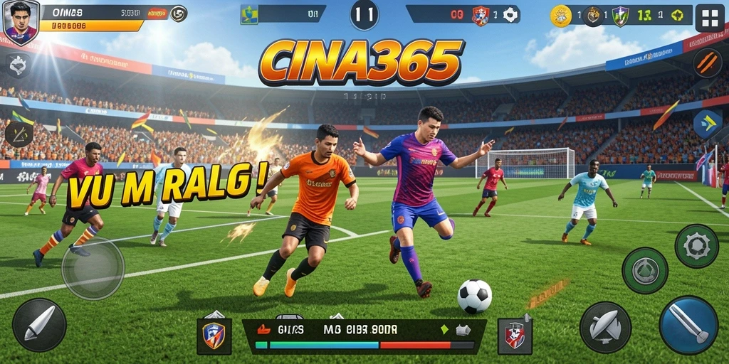 Tampilan seru gameplay olahraga di CINA365 yang menantang.
