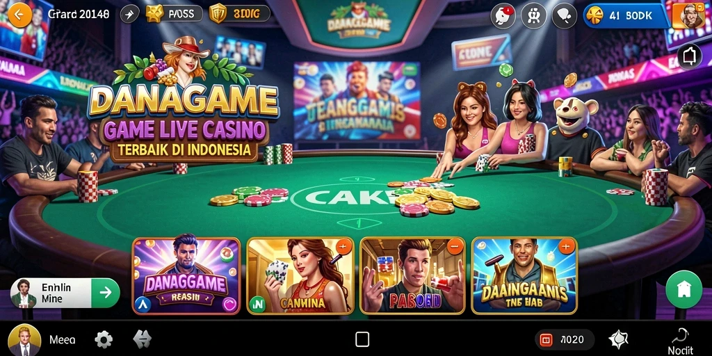Tampilan gameplay Live Casino yang menarik dan interaktif di DANAGAME.