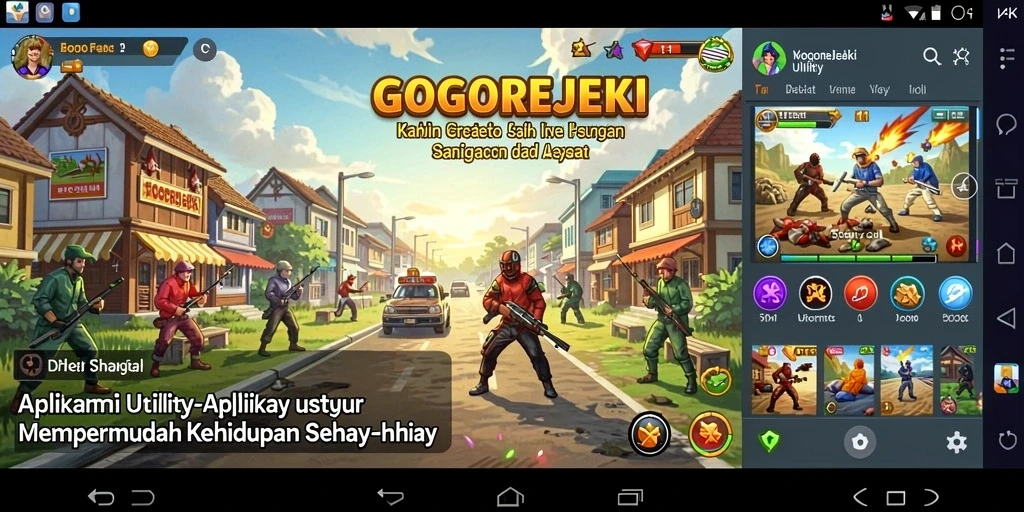 Screenshot aplikasi GOGOREJEKI dengan antarmuka yang mudah digunakan.