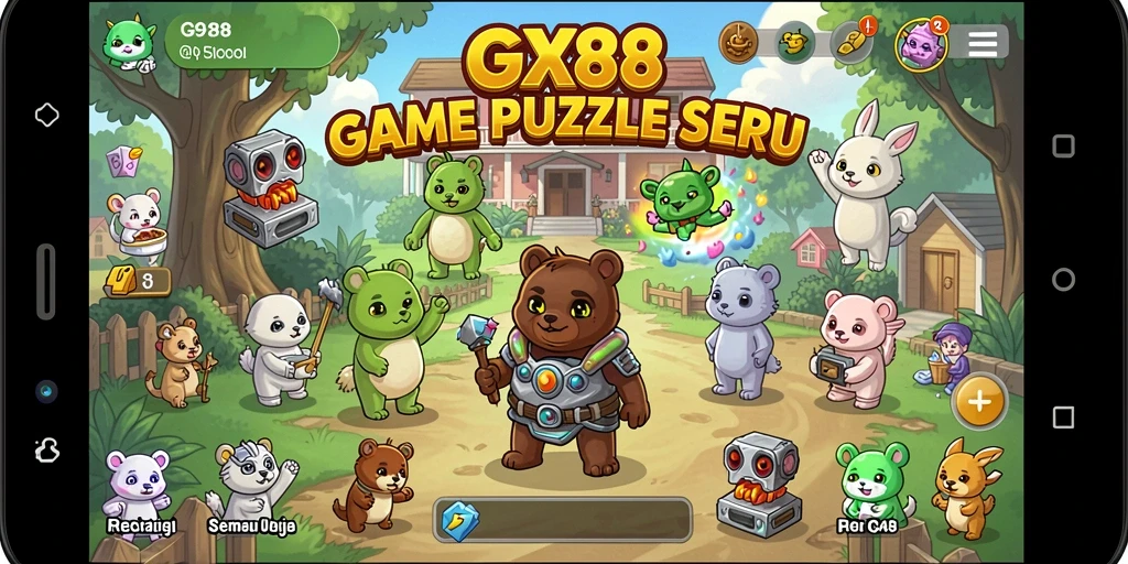 Tampilan gameplay GX88 dengan berbagai teka-teki menarik.