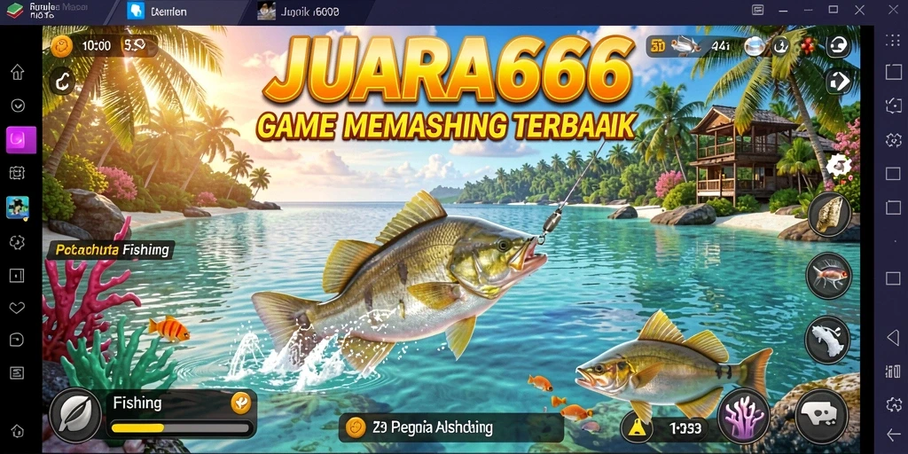 Screenshot gameplay JUARA666 yang menampilkan pengalaman memancing yang realistis.