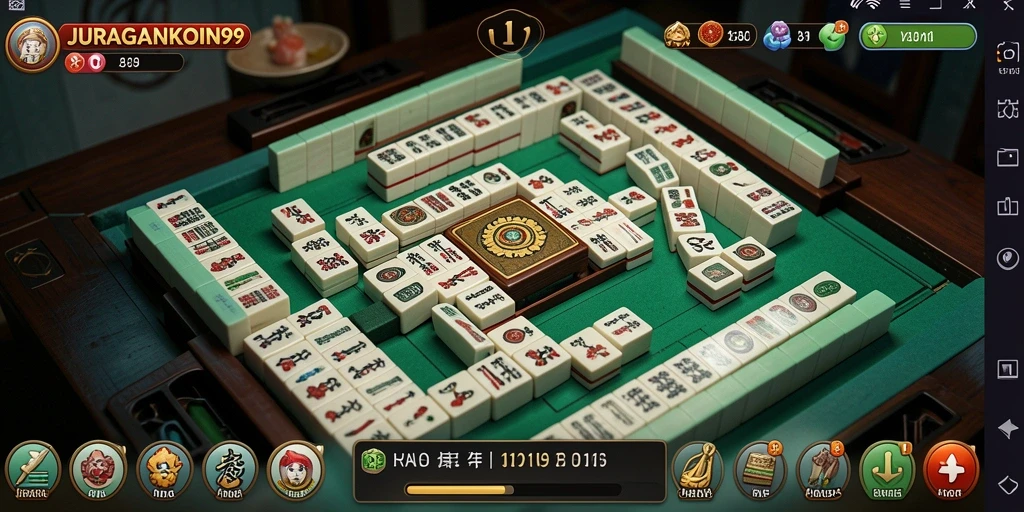 Tampilan gameplay menarik dari JURAGANKOIN99 yang menampilkan Mahjong.