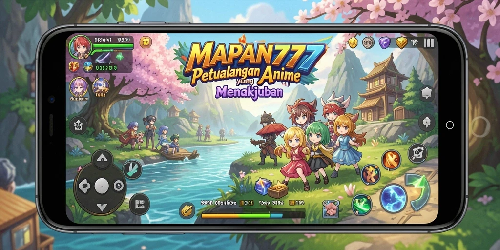 Screenshot gameplay MAPAN777 menunjukkan aksi seru di dunia anime.