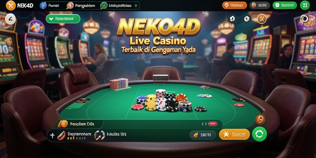 Tampilan gameplay Live Casino yang memukau di NEKO4D.