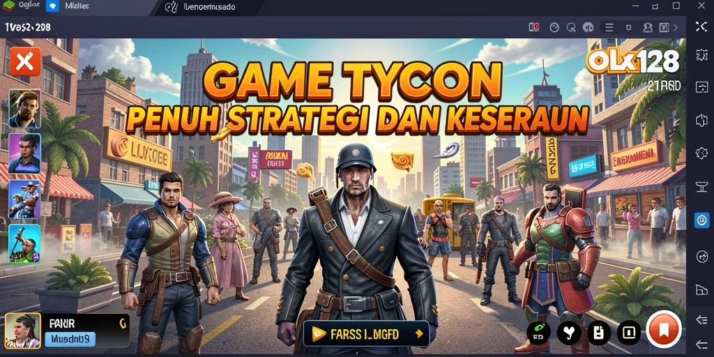 Tampilan gameplay OLX128 yang mengasyikkan dan penuh strategi Tycoon.