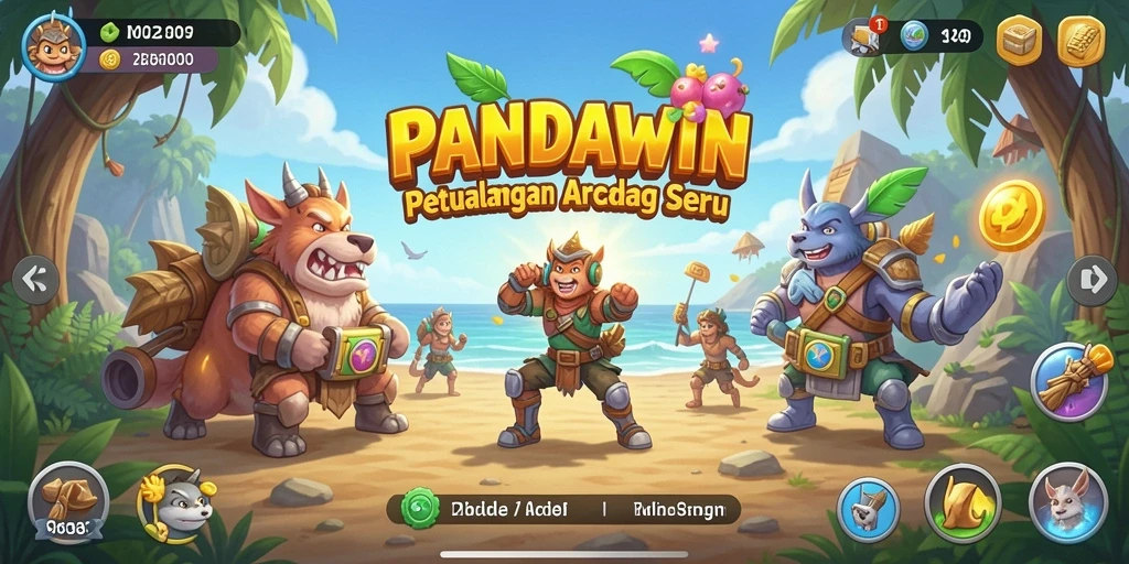 Screenshot menunjukkan karakter utama dalam aksi seru gameplay arcade.