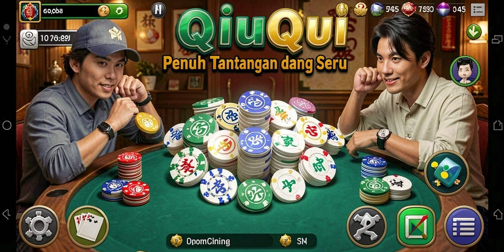 Screenshot gameplay POPWIN yang penuh aksi QiuQiu.