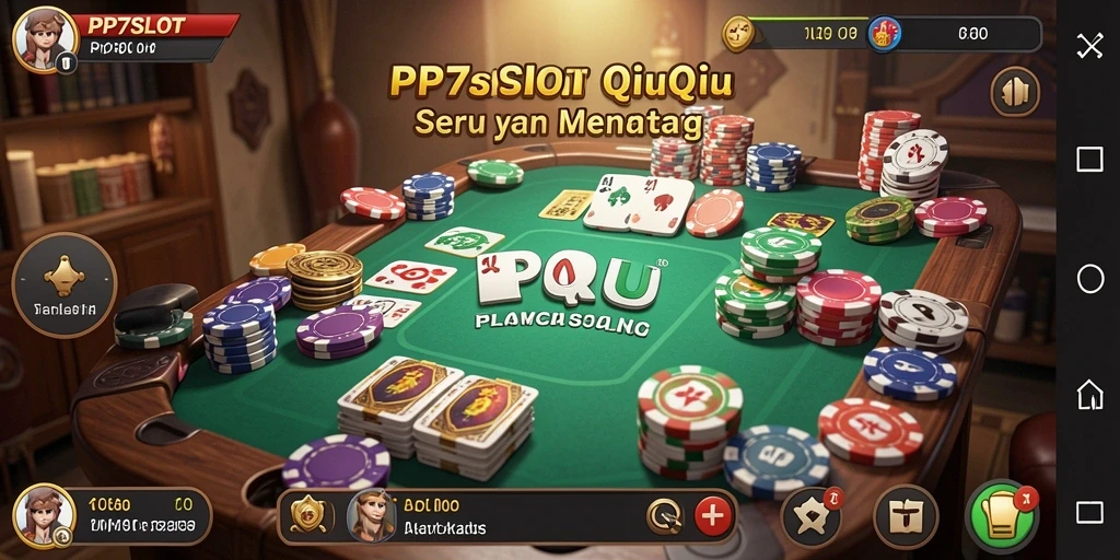 Tampilan gameplay QiuQiu yang seru dan mendebarkan.