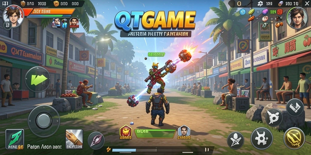 Tampilan antarmuka QTGAME yang sederhana dan user-friendly.