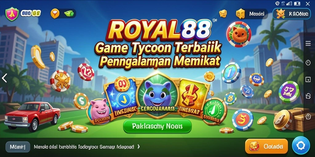 Tangkapan layar utama ROYAL88 menampilkan aksi manajemen bisnis yang mendebarkan.