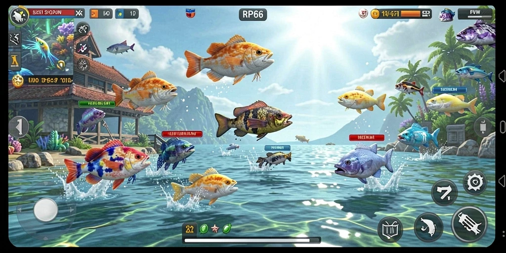 Gameplay seru Tembak Ikan di RP66 dengan efek visual menakjubkan.