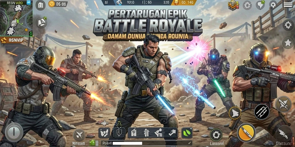 Tampilan gameplay menarik dari RSNVIP saat bertempur di pulau.
