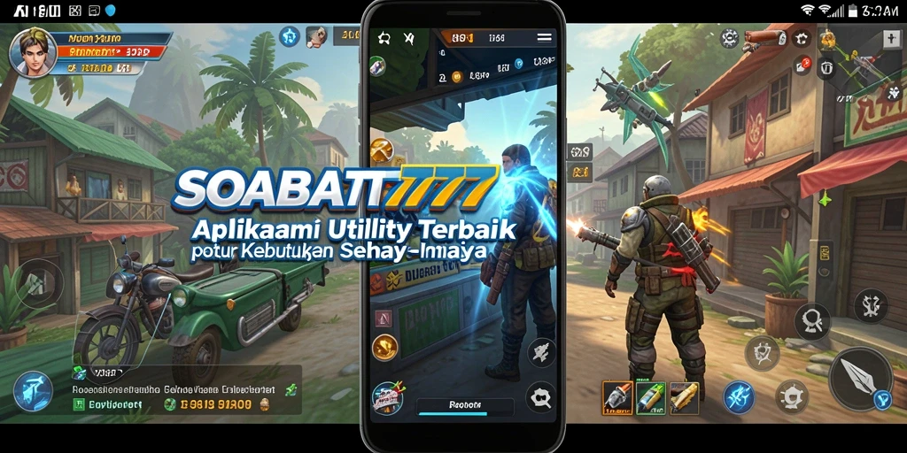 Tampilan antarmuka pengguna aplikasi SOBAT777 yang modern.