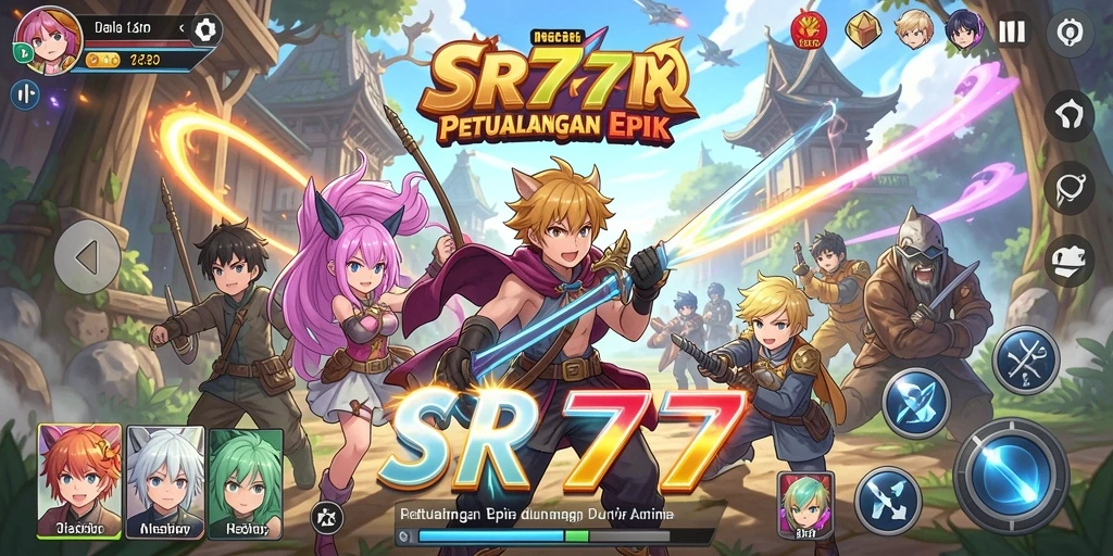 Screenshot gameplay SR777 menampilkan aksi seru dalam dunia Anime.